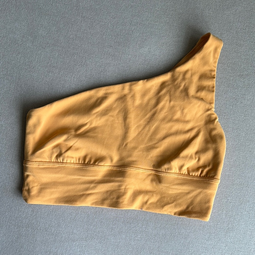 Lululemon One-Shoulder Yellow Crop Top